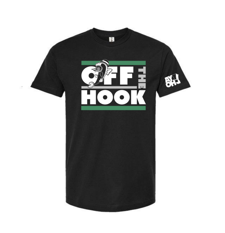 Off the Hook Black Short Sleeved Tee