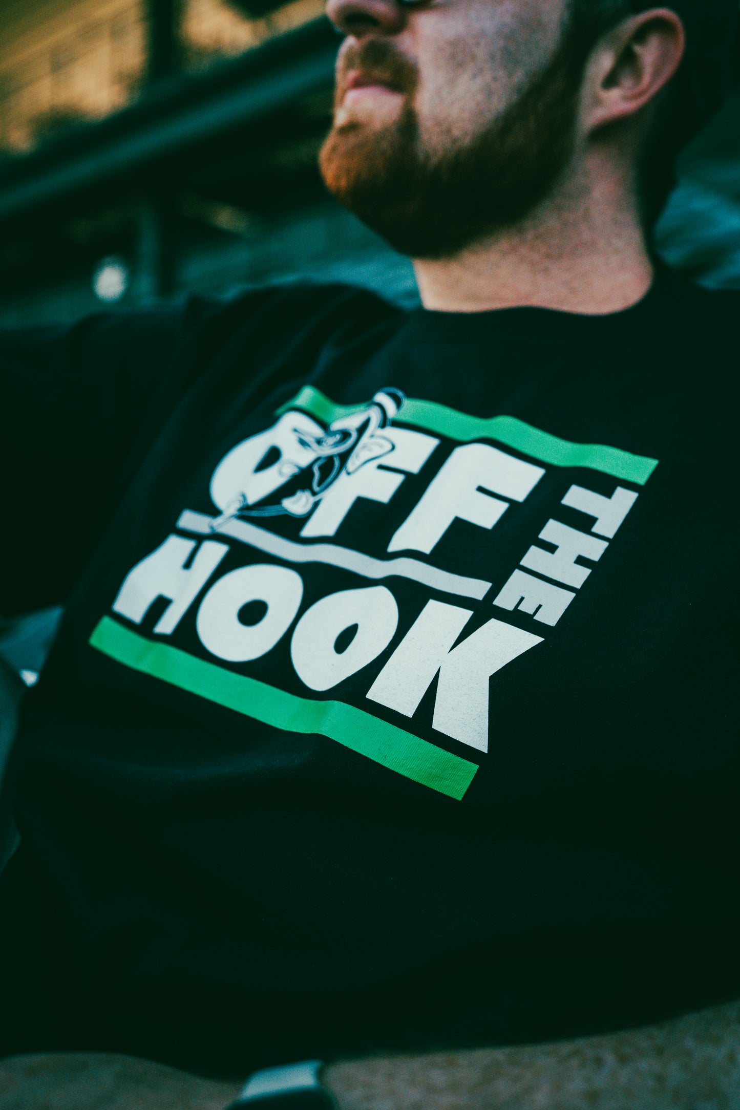 Off the Hook Black Short Sleeved Tee