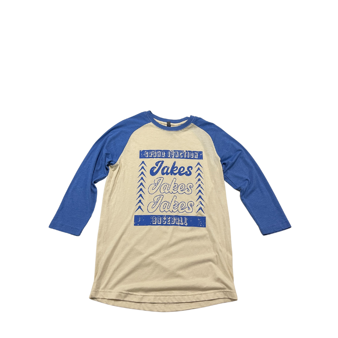 Jake Laces Heather Blue & Oatmeal 3/4 Sleeve